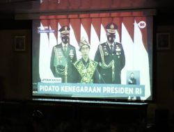 Bupati Muba Dengarkan Pidato Kemerdekaan Presiden dalam Rangka HUT ke-75 RI