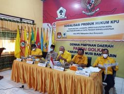 Ketua DPD Golkar Muba Buka Sosialisasi Produk Hukum bersama KPU Muba