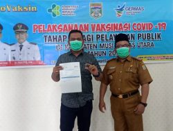 Anggota DPRD Muratara Lakukan Vaksinasi Untuk Memutuskan Mata Rantai Penyebaran Covid-19