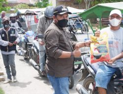 Sembako Untuk Pasukan Kuning dan Driver Bentor Bayung Lencir