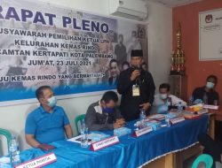 Patuhi Prokes, Pemilihan Ketua LPM Kelurahan Kemas Rindo Berjalan Lancar