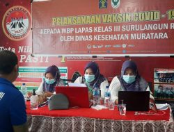 106 WBP Lapas Kelas III Surulangun Terima Vaksinasi Tahap Ke II