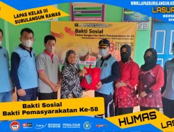 Tim Humas Lasura Bagikan 47 Paket Sembako Ke Warga Sekitar Pasar Kelurahan Surulangun