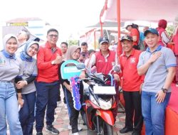 Di Hut Ke-10 Muratara BSB Rupit Bagikan Doorprize Sepeda Motor