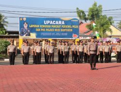 Kapolres Muba Pimpin Upacara Kenaikan Pangkat Personel Polri dan ASN