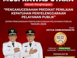 Pemkab Muratara Dapatkan Penghargaan Dari Abudsman RI