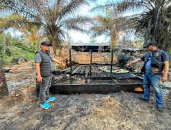 ‎Polres Muba Tangkap Pemilik Sumur Minyak Illegal yang Terbakar di Keluang