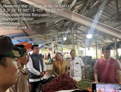 Polres Muba Lakukan Monitoring Harga dan Ketersediaan Bahan Pokok