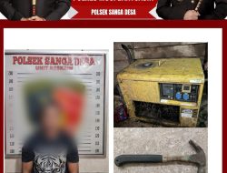 Polsek Sanga Desa Amankan CI dalam Kasus Pencurian Genset
